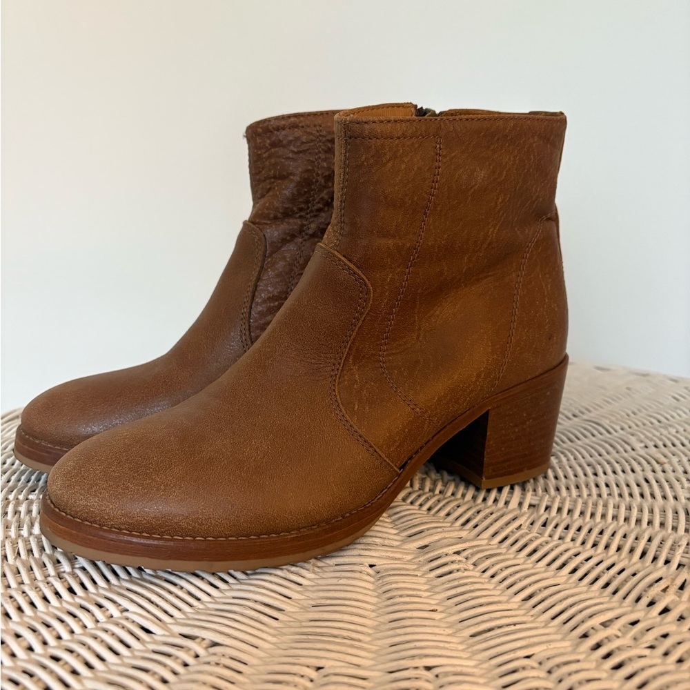 Roots Brown Leather Ankle Boots